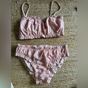 Pink Eyelet Bikini Set